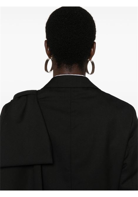 Black bow-detail coat Simone Rocha - women SIMONE ROCHA | 6101BOW1011BLK